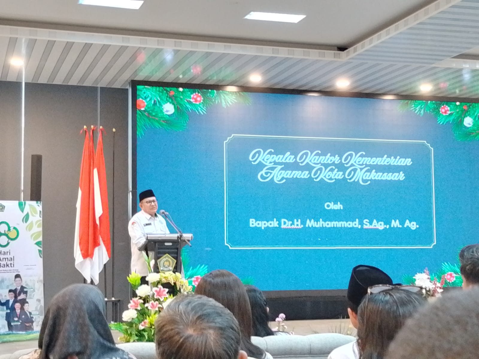 Kakankemenag Kota Makassar H.Muhammad saat meberikan Sambutan