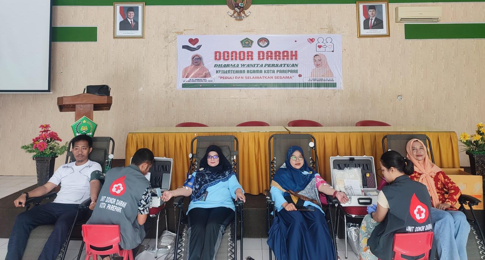 DWP Kemenag Parepare Gelar Donor Darah