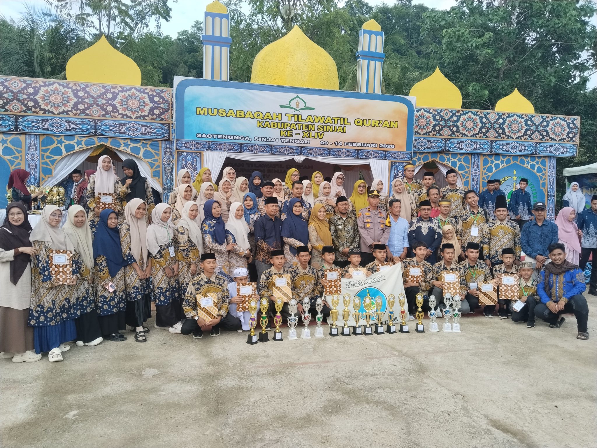 Kafilah Sinjai Tengah Raih 17 Trofi pada MTQ Ke-44 Tingkat Kabupaten Sinjai