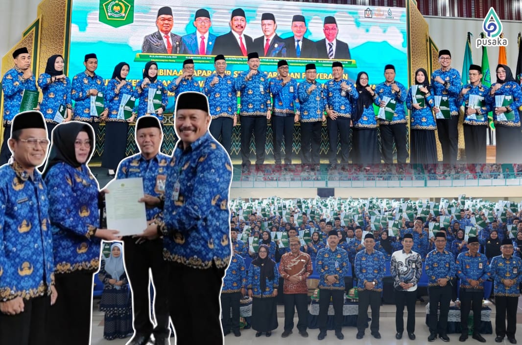 Suasana Penyerahan SK PPPK Kemenag se Ajatappareng oleh Kakanwil Kemenag Sulsel