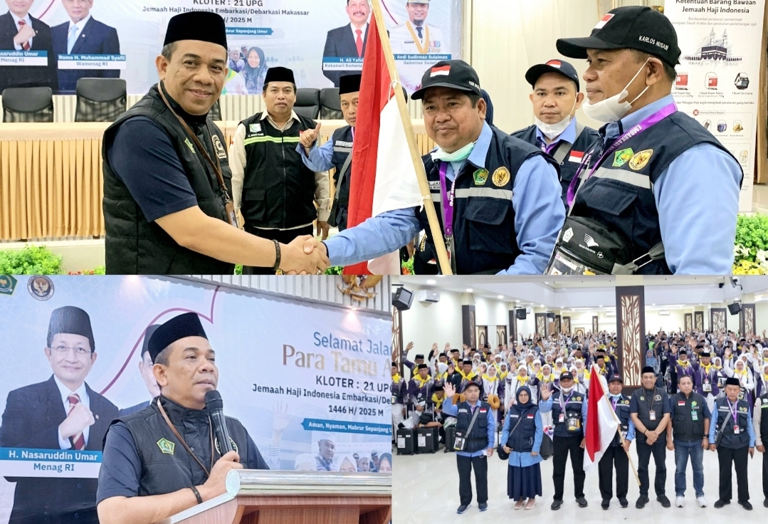 Kloter 21 Tutup Penerbangan Gelombang Pertama Embarkasi Makassar, Satu JH Takalar Batal Berangkat