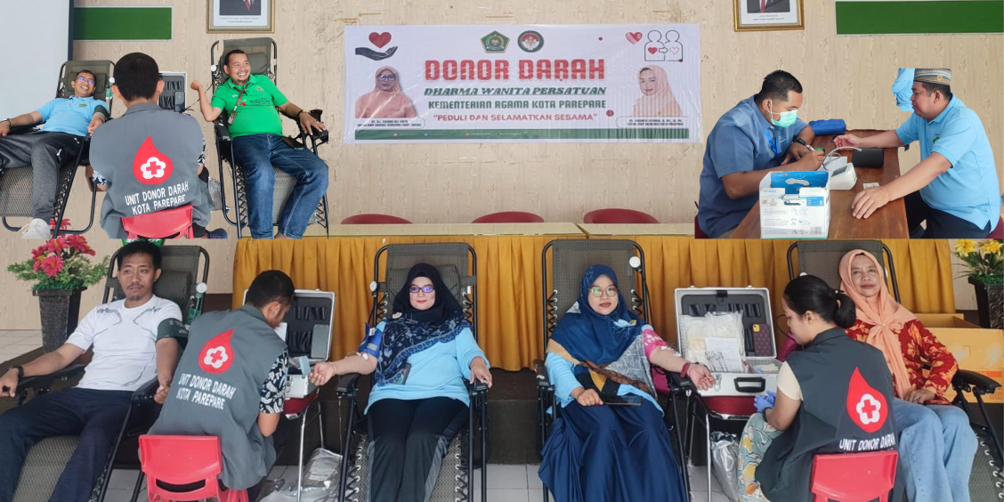 DWP Kemenag Parepare Gelar Donor Darah