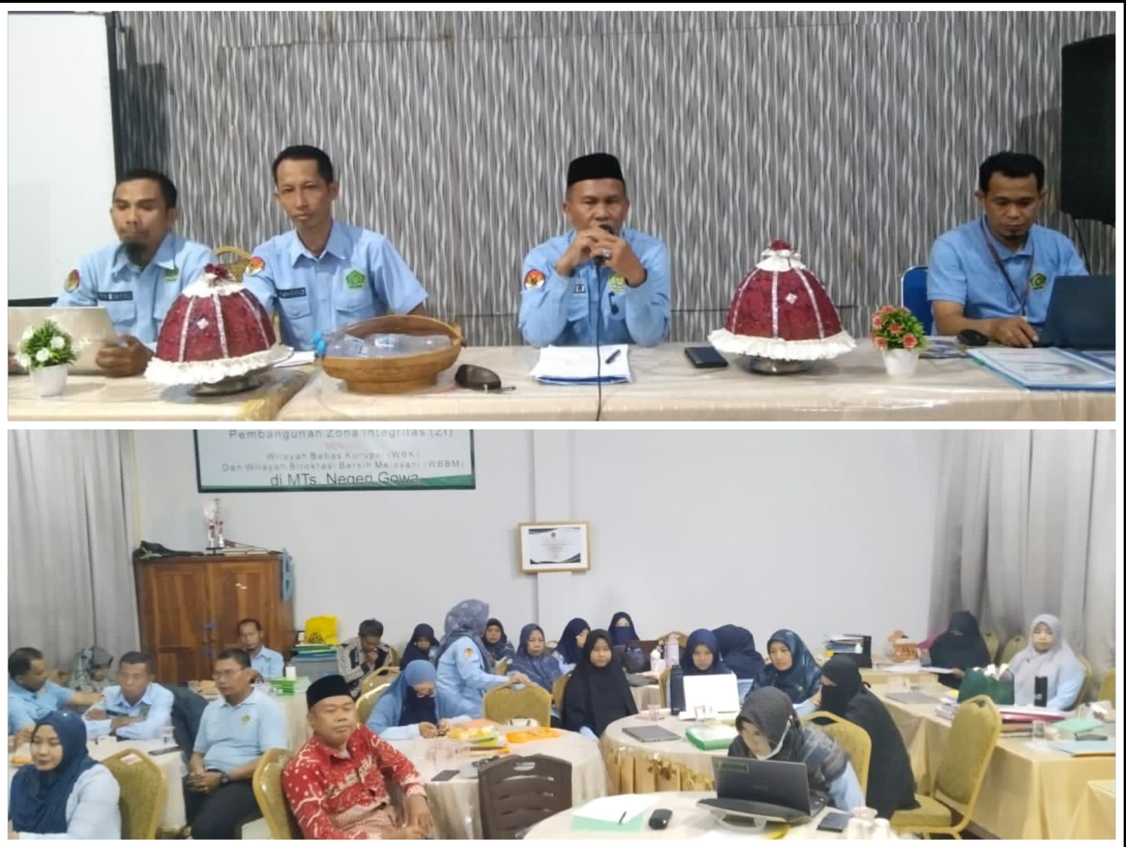 Suasana evaluasi di ruang diklat
