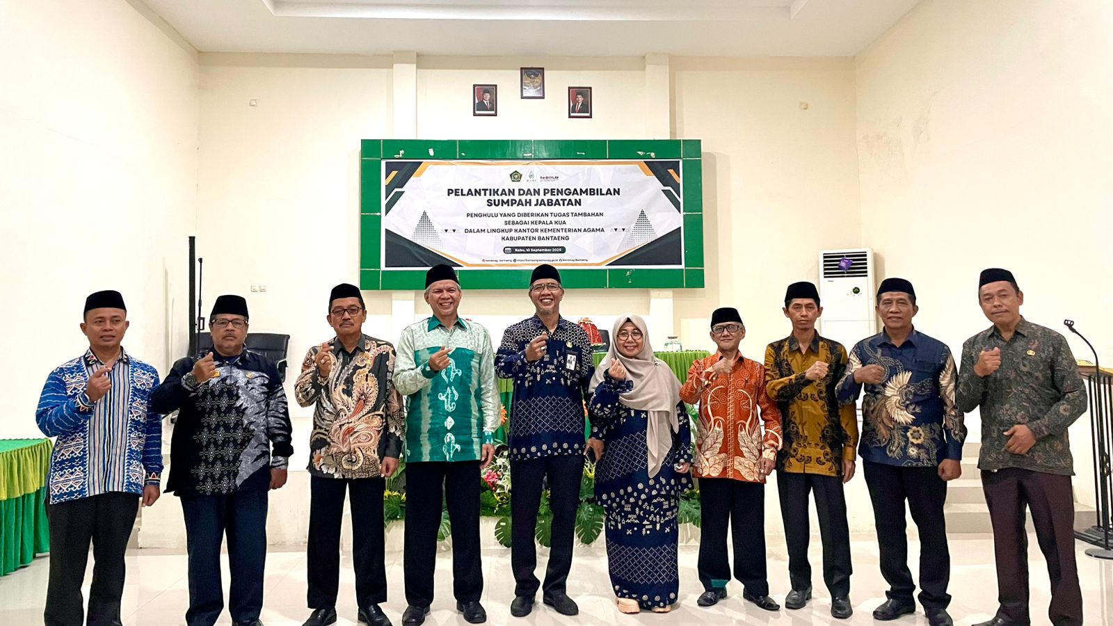 Lantik Kepala KUA Baru, Kakan Kemenag Bantaeng Tekankan Integritas dan Pelayanan Prima pada Rabu, 10 September 2025 (Foto: Humas Kemenag Bantaeng)