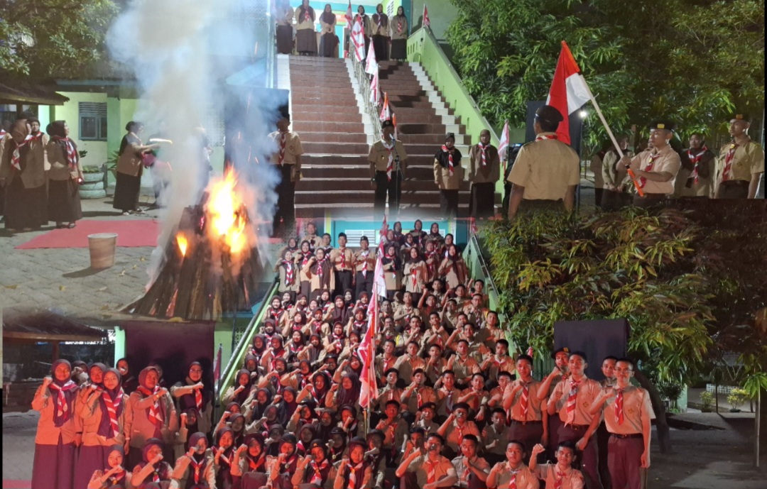 H. Irman, bertindak sebagai Inspektur Upacara Ulang Janji dan Api Unggun dalam rangka Perkemahan Kebangsaan dan Apel Besar Gerakan Pramuka ke-64