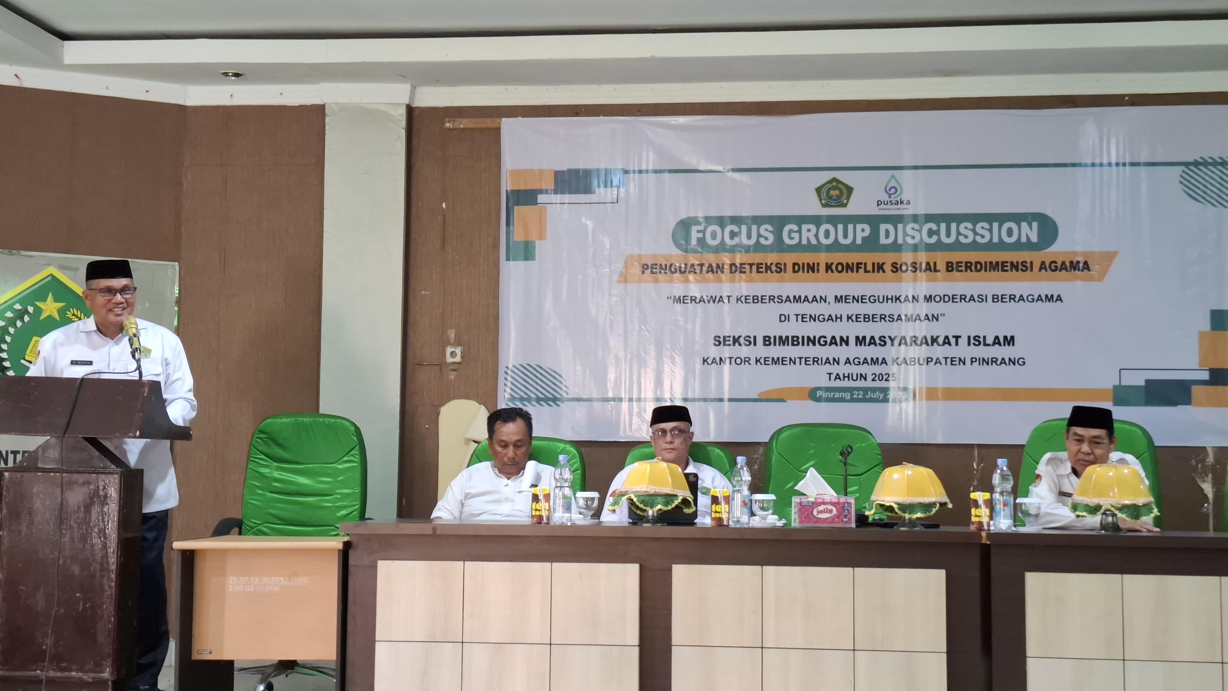 Kasubbag TU Kemenag Pinrang Buka FGD Deteksi Dini Konflik Sosial Berdimensi Agama