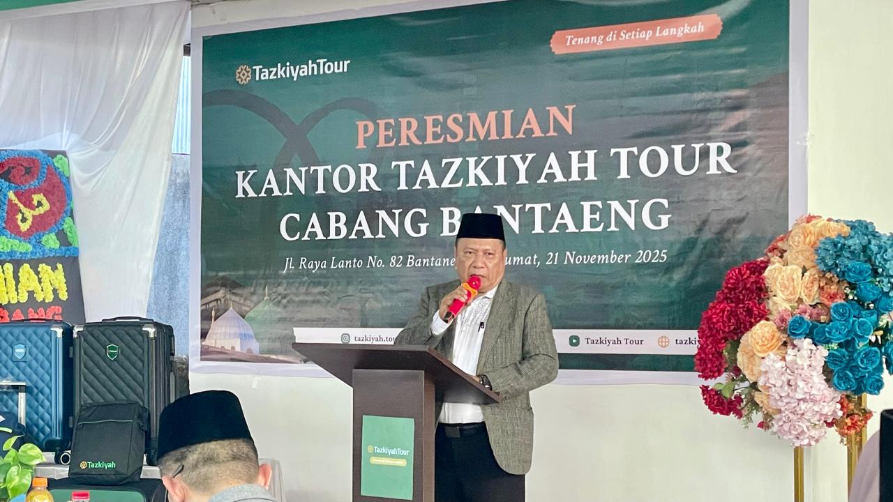 Tausiyah di Peresmian Tazkiyah Tour, Kakan Kemenag Bantaeng Tekankan Lima Pasti Umrah pada Jumat, 21 November 2025 (Foto: Humas Kemenag Bantaeng)