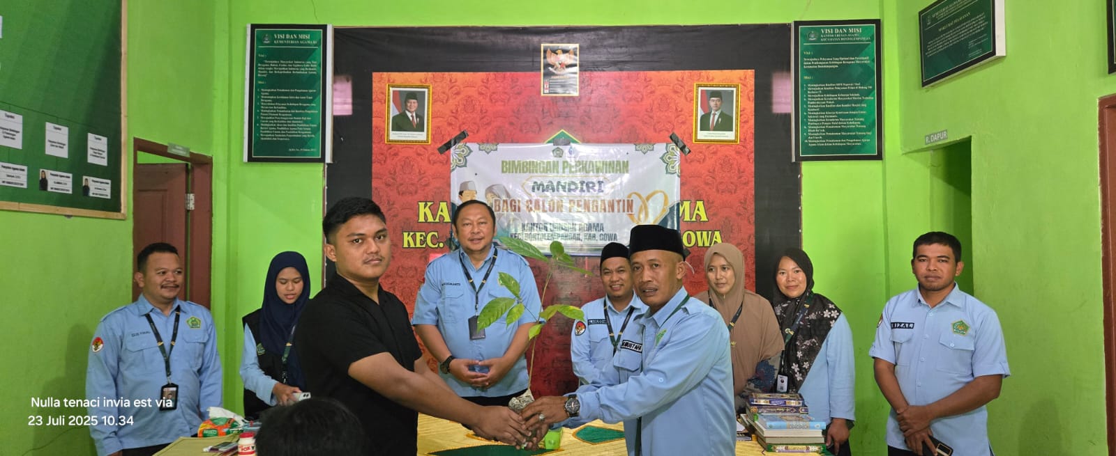 Penyerahan sertifikat Bimwin