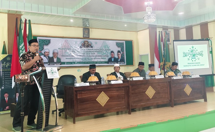 Hadiri Pelantikan MWC NU Se Sidrap, Kasi Pais Ingatkan Kader Kawal Program Sidrap Religius