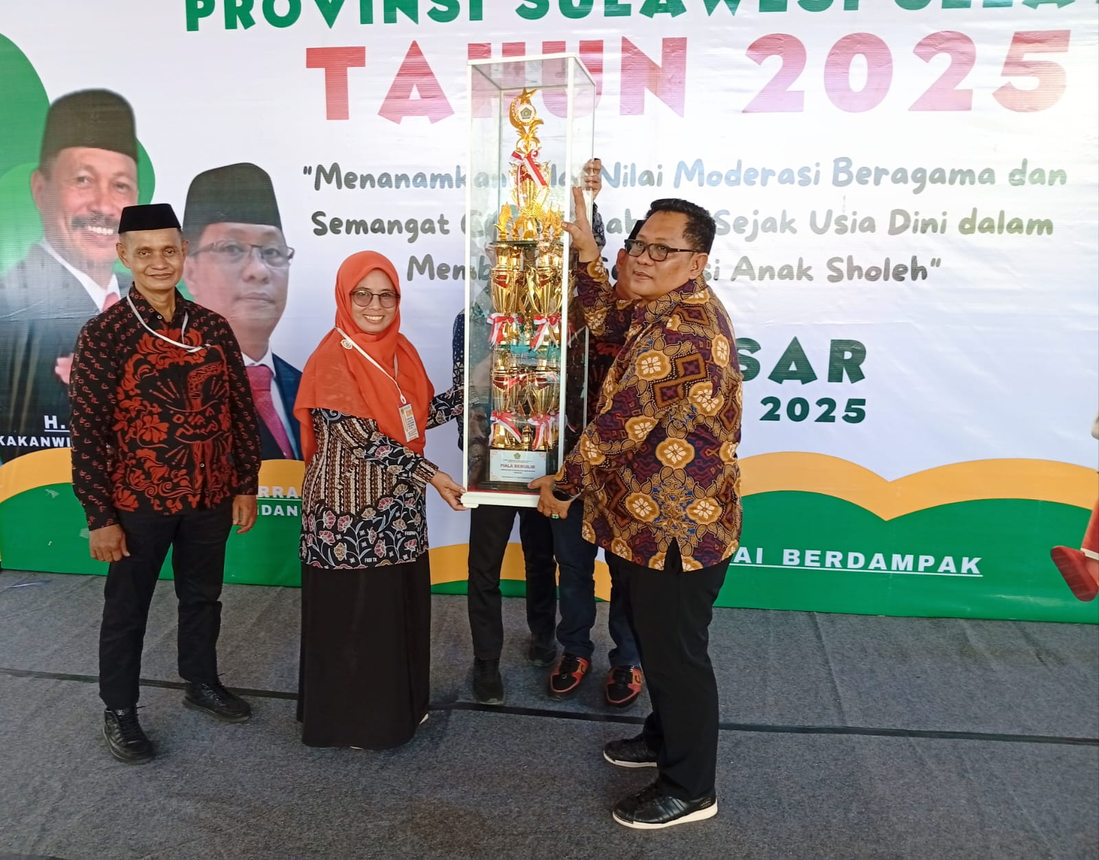 Kontingen Maros juara umum Gebyar PAUD Sulsel 2025 (foto: ist)