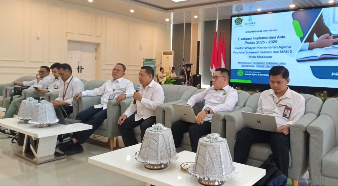Kanwil Kemenag Sulsel Siap Dievaluasi, Itjen Kemenag Laksanakan Entry Meeting Asta Protas