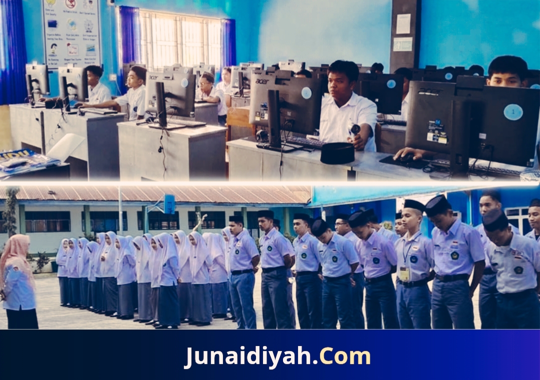 Hari pertama TKA, Senin, 03 November 2024, Kepala MA Al-Junaidiyah Biru, Mastati Suhardy melakukan breafing. Di hadapan santri, Mastati menghimbau agar TKA dilaksanakan dengan penuh integritas