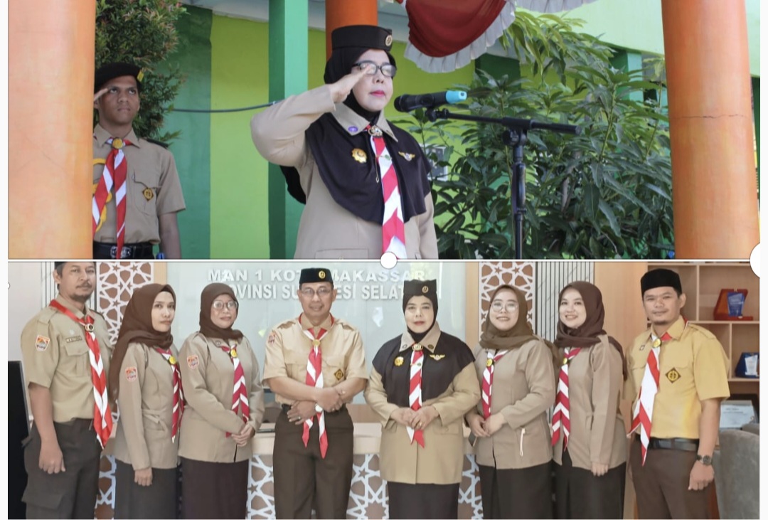 MAN 1 Kota Makassar Gelar Upacara Peringatan Hari Pramuka ke-64