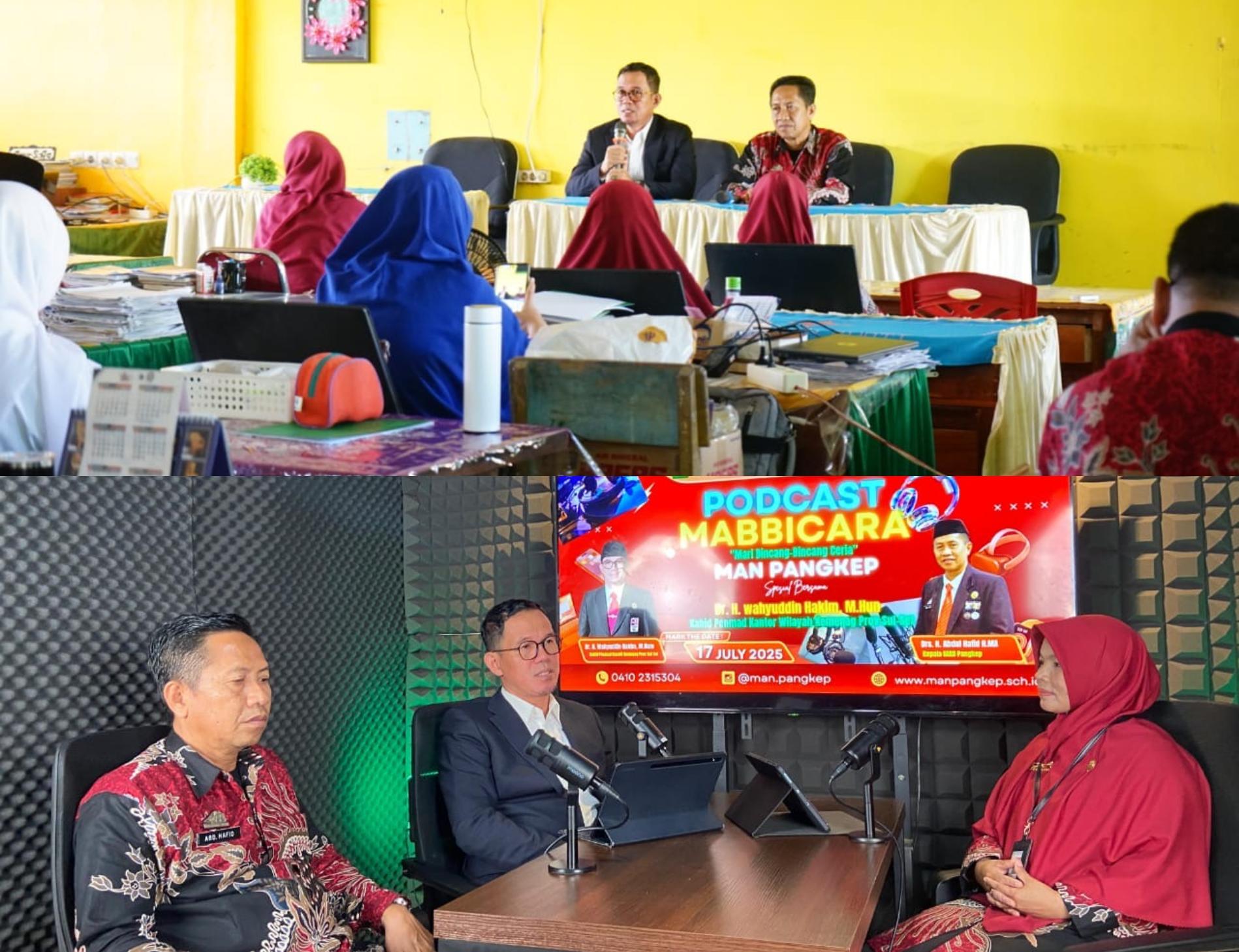 Kunjungan Kepala Bidang Pendidikan Madrasah Kanwil Kemenag Sulsel di MAN Pangkajene Kepulauan
