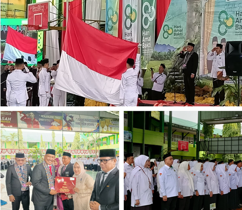 Suasana Upacara HAB Kemenag RI ke 80 Tingkat Provinsi Sulawesi Selatan