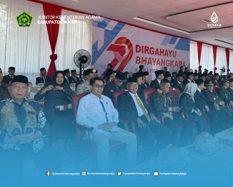KaKan Kemenag Wajo mengikuti Upacara Hari Bhayangkara