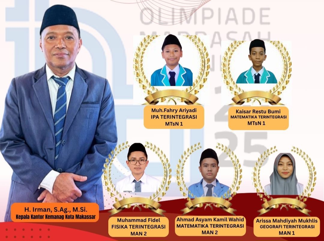 Madrasah Kota Makassar Borong Juara 1 Olimpiade Madrasah Indonesia (OMI) 2025 Tingkat Sulsel, Siap Wakili ke Nasional