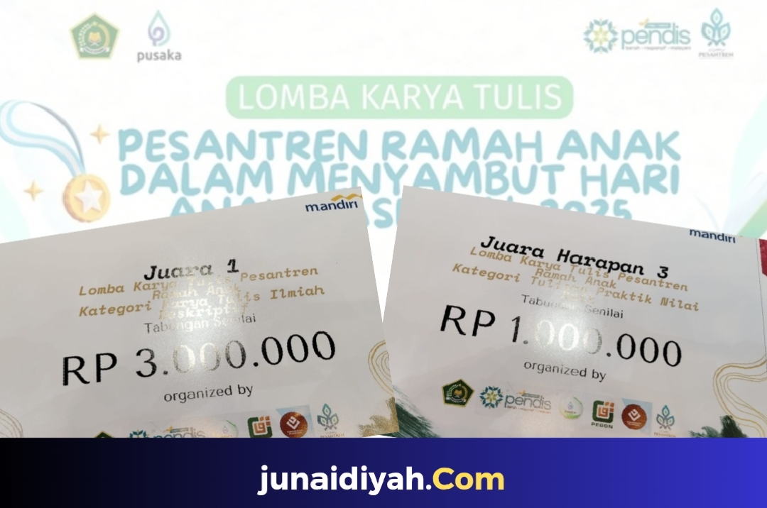 Santri Ponpes Modern Al-Junaidiyah Biru,  berhasil meraih juara dalam Lomba Karya Tulis (LKT) Tingkat Nasional bertajuk “Menumbuhkan Tradisi Pesantren yang Ramah Anak: Dari Kitab Kuning ke Ruang Aman Hari Ini.”