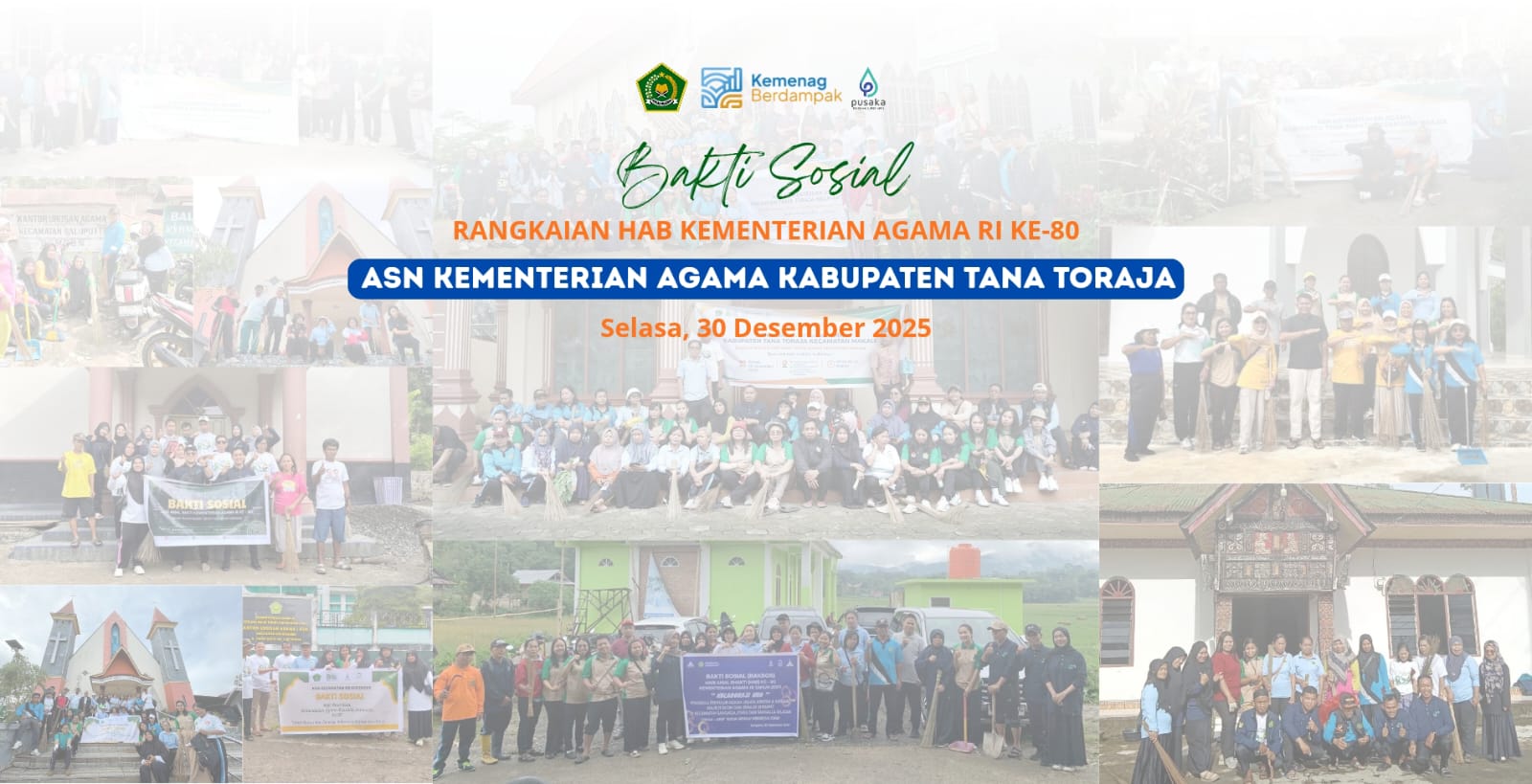 Kemenag Tana Toraja Dorong Gerakan Ekoteologi melalui Baksos Rumah Ibadah sebagai Rangkaian HAB ke-80