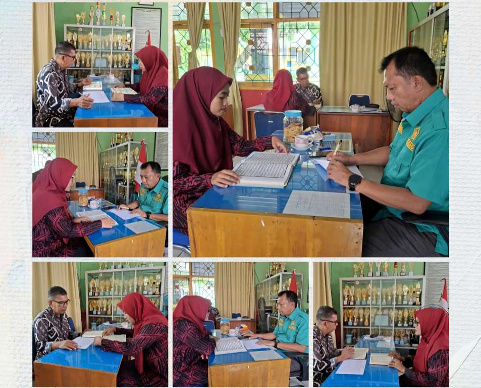 Suasana pelaksanaan tes mengaji di ruang guru MIN 4 Bone, sebagai bagian dari syarat SK PPPK Tahap 1 Kemenag.
