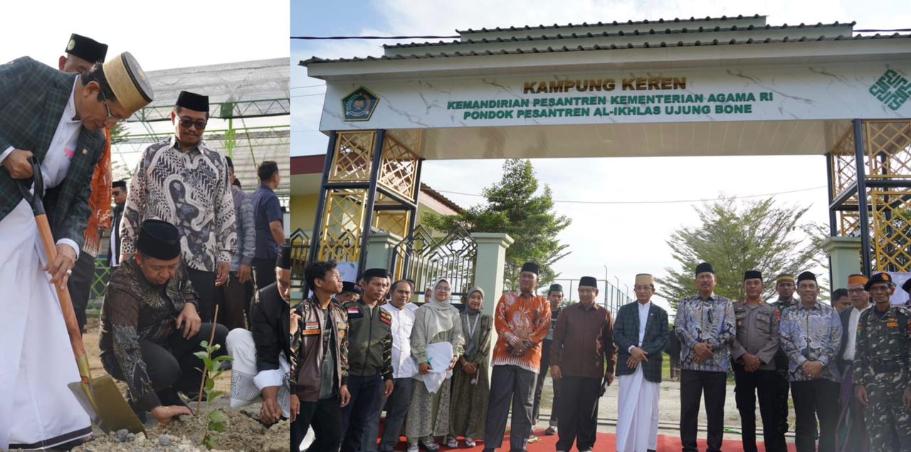 Menag Resmikan Kampung Kemandirian Pesantren di Bone, Ini Manfaatnya