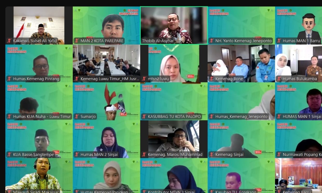 Rakor Kehumasan via zoom