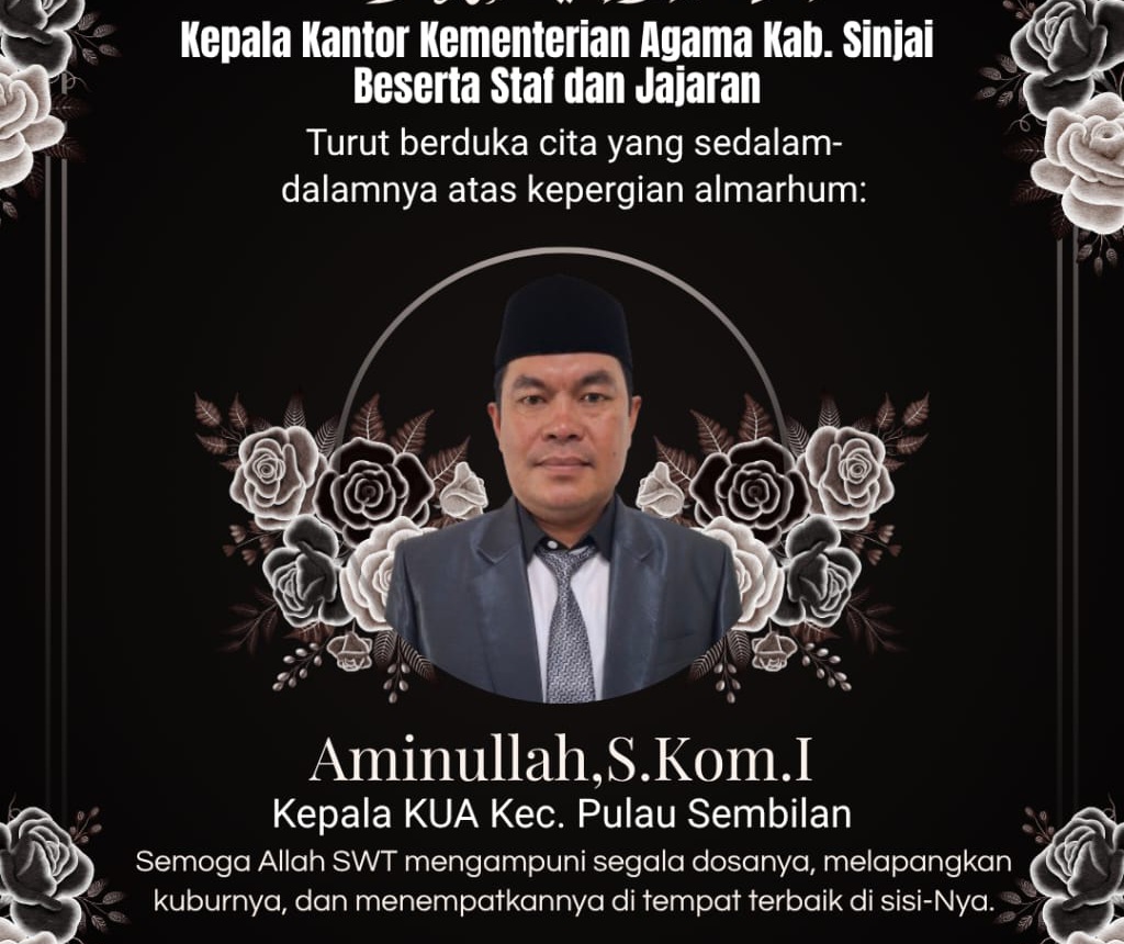 Kepala KUA Kecamatan Pulau Sembilan Tutup Usia, Keluarga Kemenag Sinjai berduka