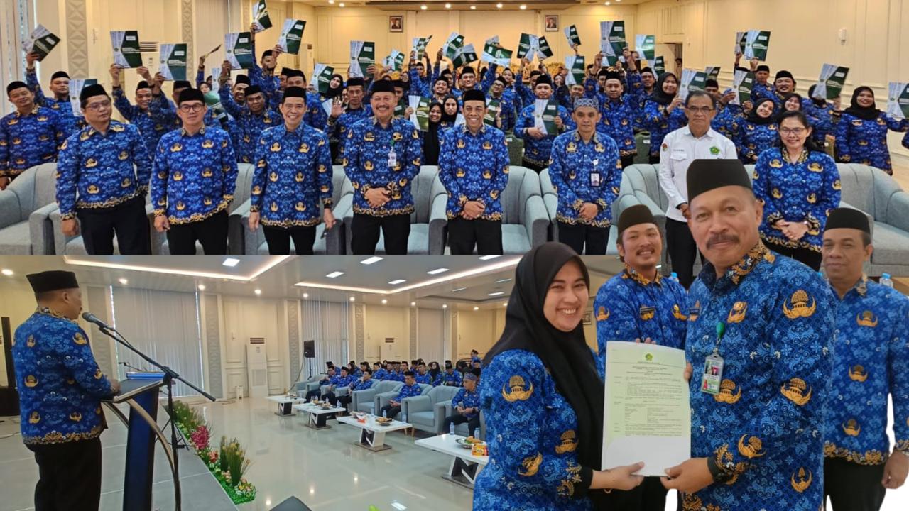 suasana Pelantikan dan Penyerahan SK PPPK di Lingkup Kanwil Kemenag Sulsel