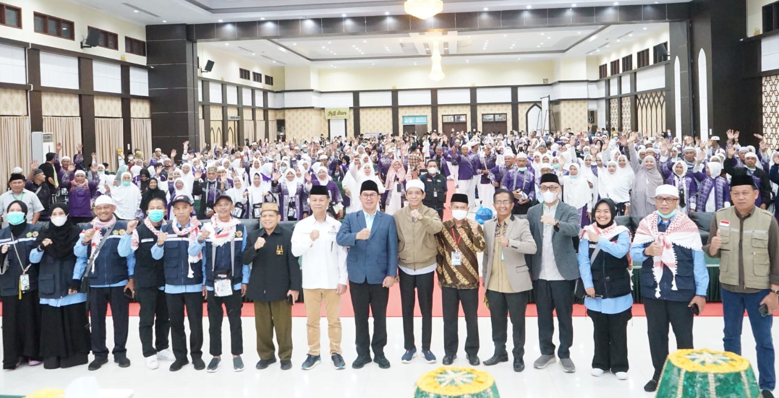 Tiba di Tanah Air, Jamaah Haji Pangkep Kloter 18 disambut di Asrama Haji Sudiang