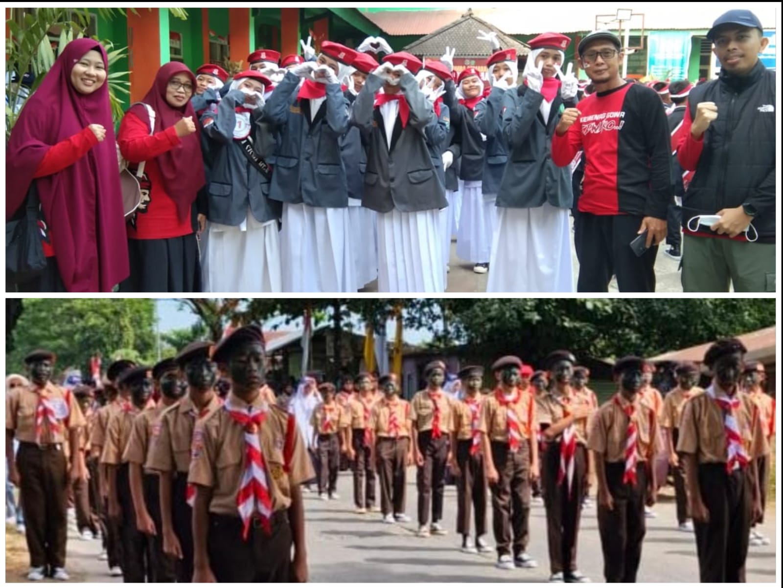Para peserta barisan MTsN Gowa