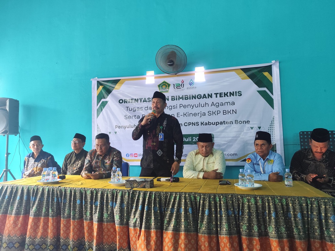 Orientasi dan Bimtek Penyuluh Agama Bersama Ka. Kanwil Kemenag Sulsel