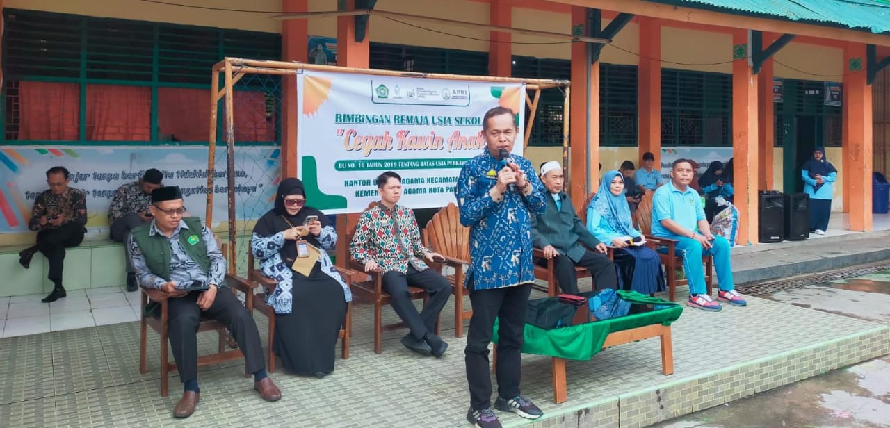 Sambutan Kasi Bimas Islam pada kegiatan BRUS di SMPN 2 Parepare