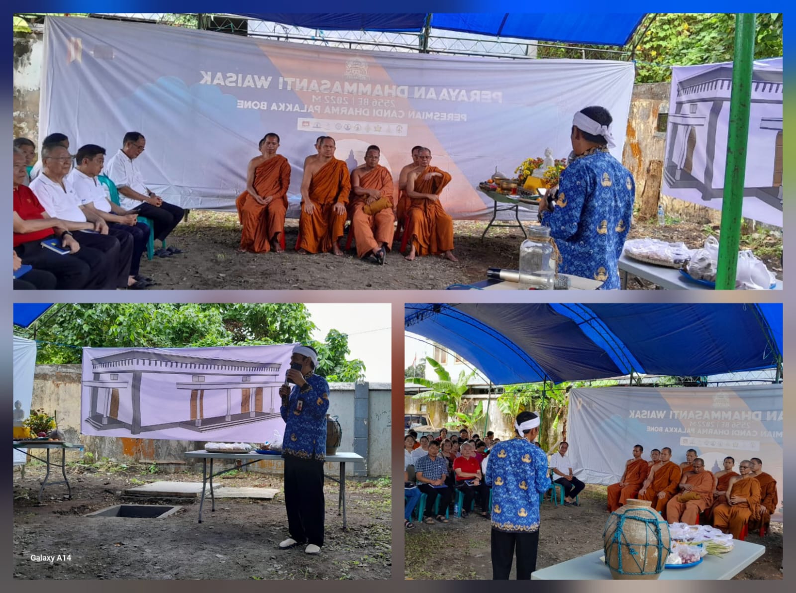 Bimas Buddha Sulsel Hadiri Peletakan Batu Pertama Aula Vihara Dharma Palakka Bone