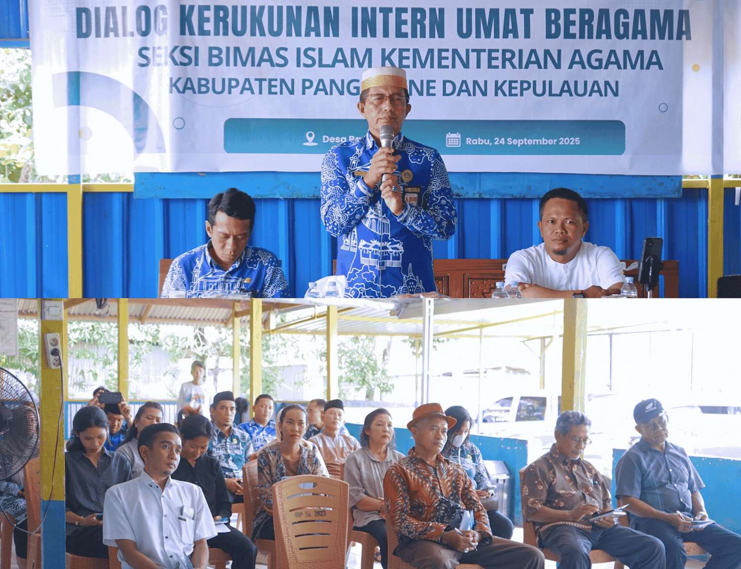 Merajut Kebersamaan di Desa Bara Batu : Seksi Bimas Islam Kemenag Pangkep Gelar Dialog Intern Umat Beragama