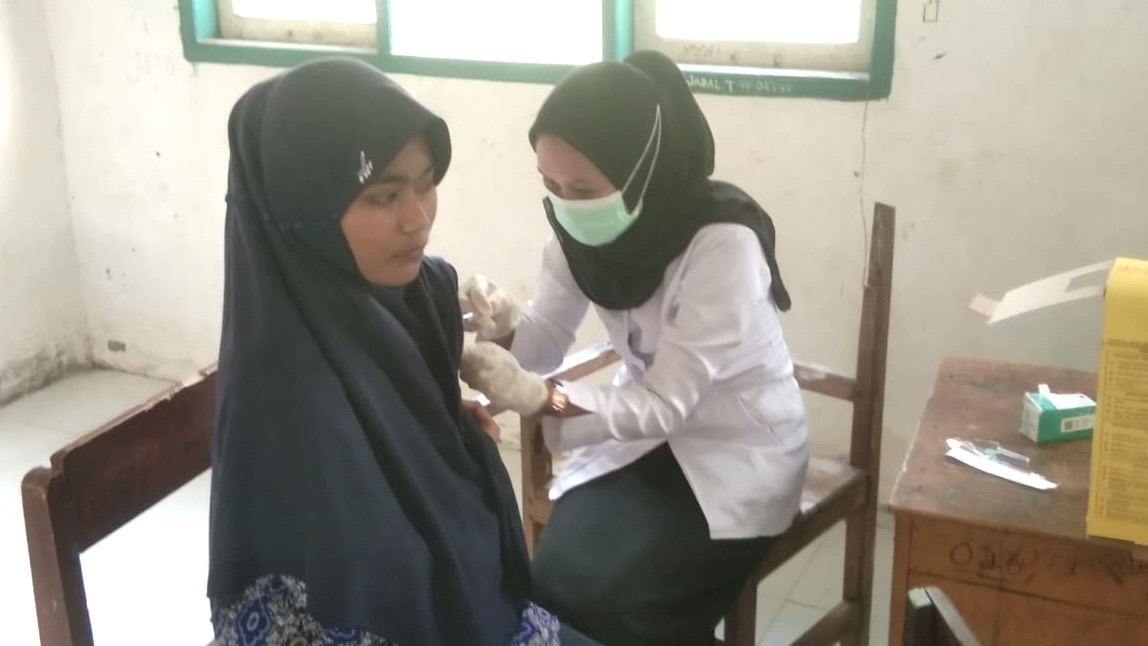 Imunisasi HPV dan TD WUS Digelar di Ponpes Ihya’ Ulumiddin pada Rabu, 6 Agustus 2025 (Foto: Humas Ihya Ulumiddin)