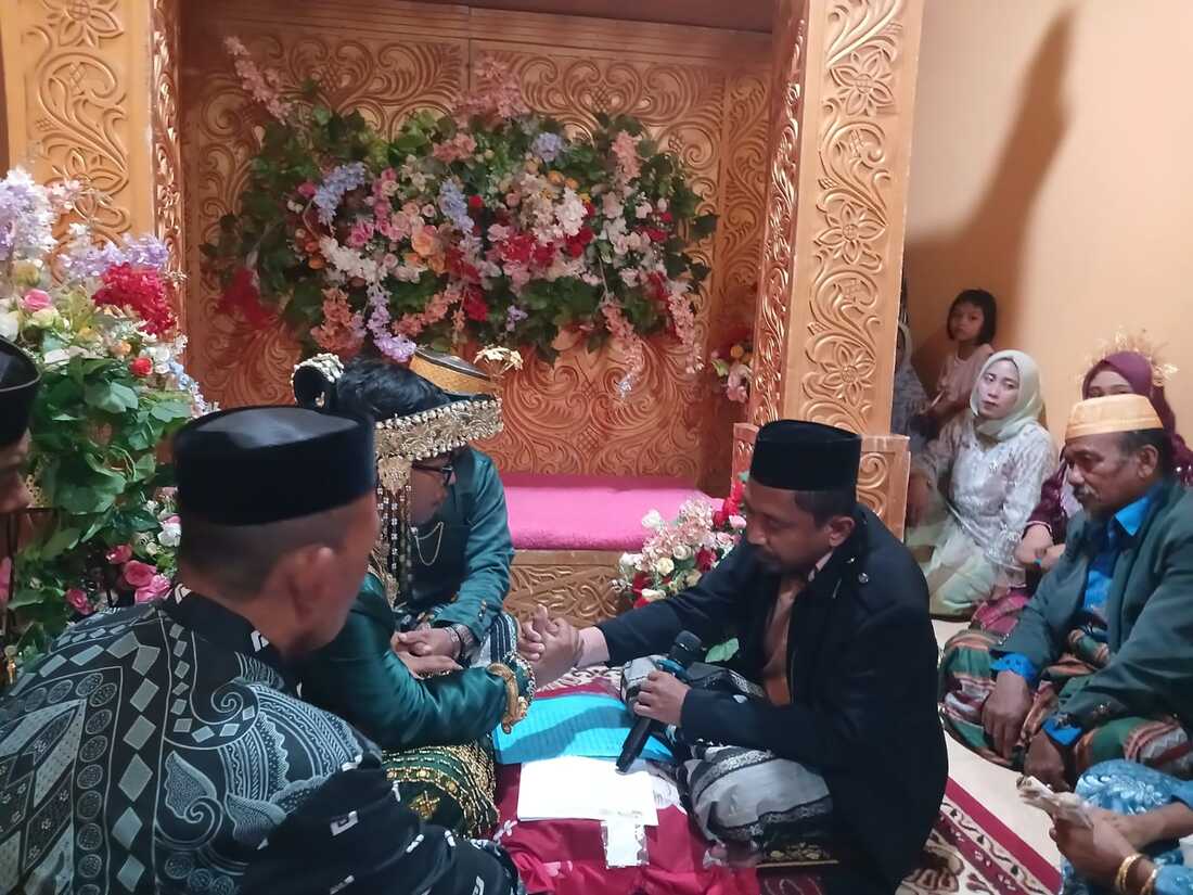 Suasana Akad Nikah di desa tawaroe, (Ahad, 1/6/25)