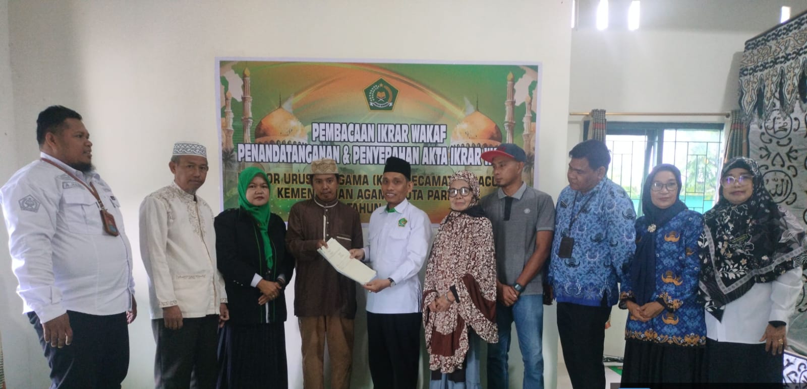 Penyerahan e-AIW Masjid Jannatul Firdaus Kota Parepare