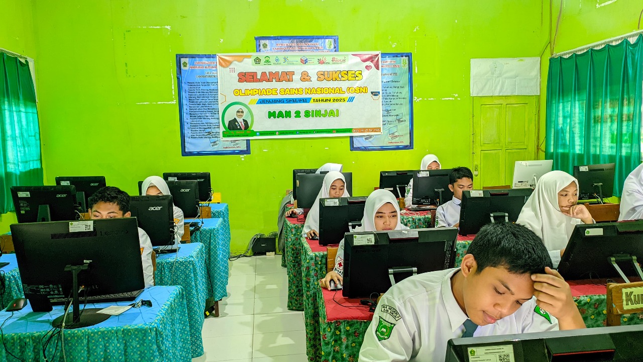 Peserta Didik MAN 2 Sinjai antusias  Berlaga di OSN-K