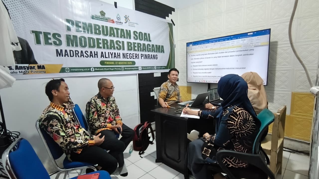 Komitmen Nyata: MAN Pinrang Terus Perkuat Moderasi Beragama di Lingkungan Madrasah