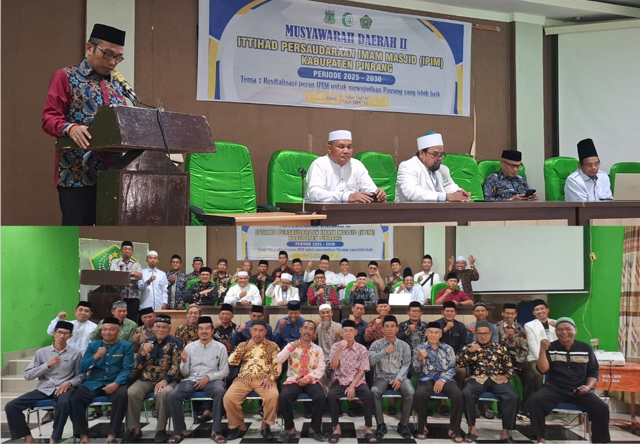 Musda II IPIM Pinrang Sukses Digelar, Tegaskan Peran Imam Masjid sebagai Garda Terdepan Pembinaan Umat