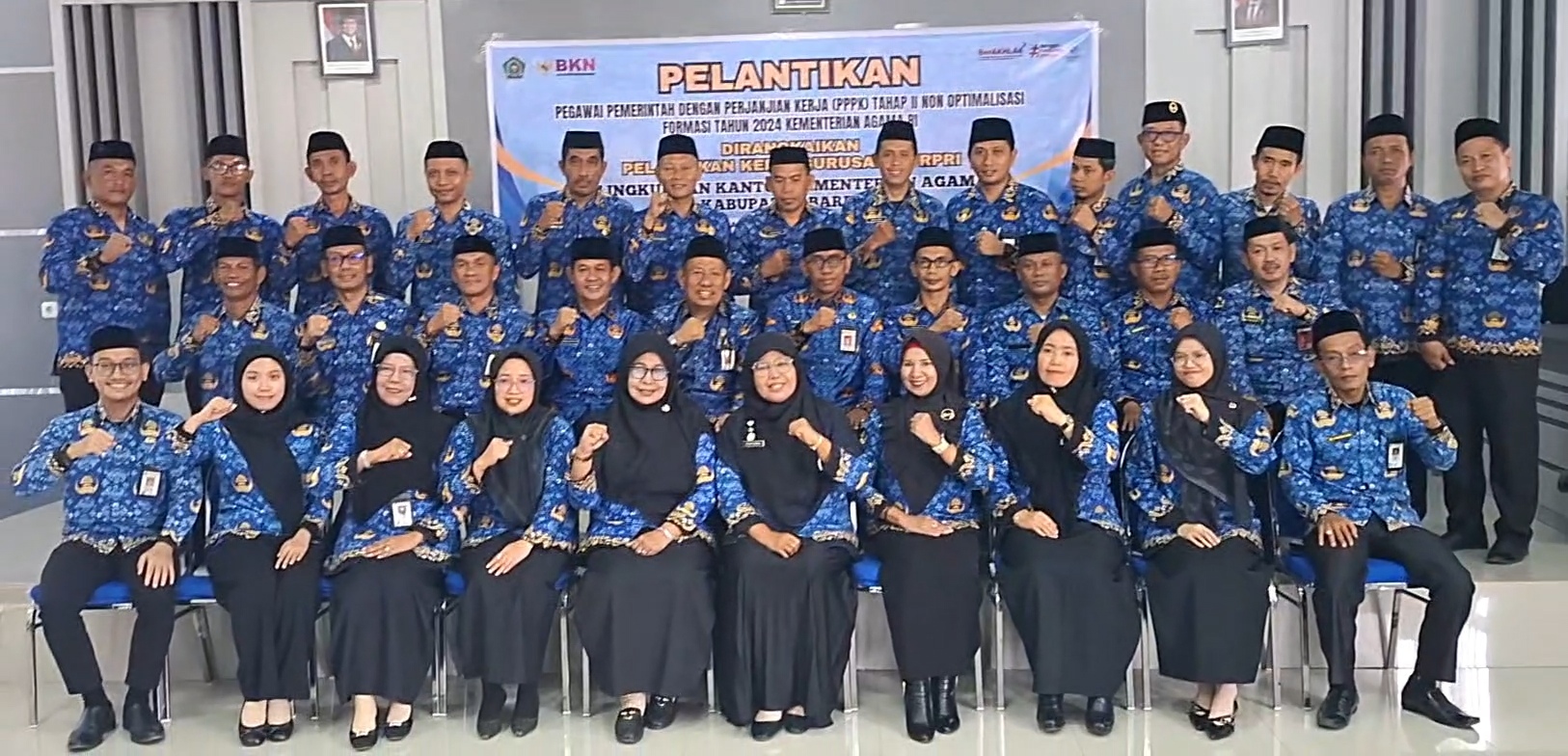 Kemenag Barru Laksanakan Pelantikan PPPK Tahap II dan Pengurus Korpri 2025–2030