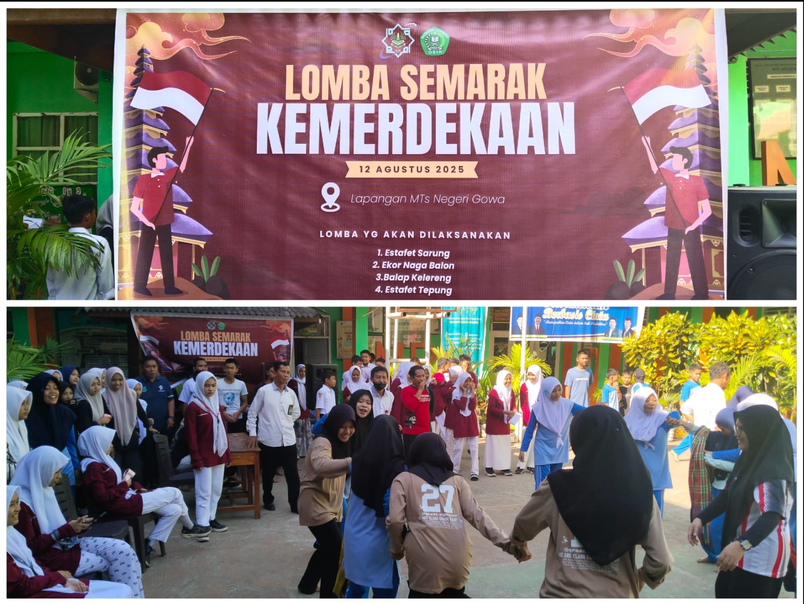 Suasana semarak kemerdekaan di MTsN Gowa