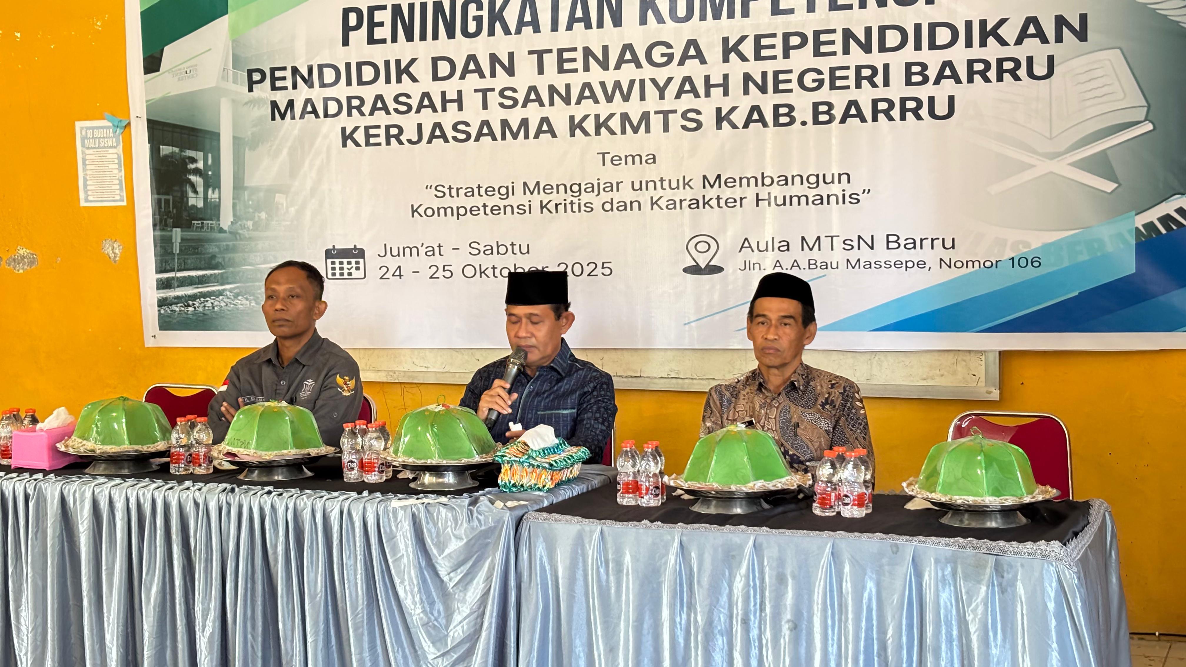 Mengajar dengan Hati, Membangun Karakter Humanis: Workshop MTsN Barru bersama KKKMTs Barru Hadirkan Semangat Baru Pendidik Madrasah
