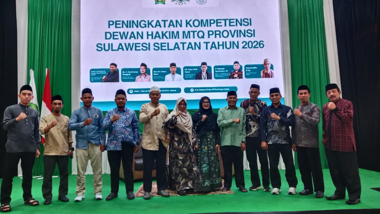 Pembina Tahfizh As’adiyah Galung Beru saat Ikuti Sertifikasi Dewan Hakim MTQ Provinsi Sulsel 2026