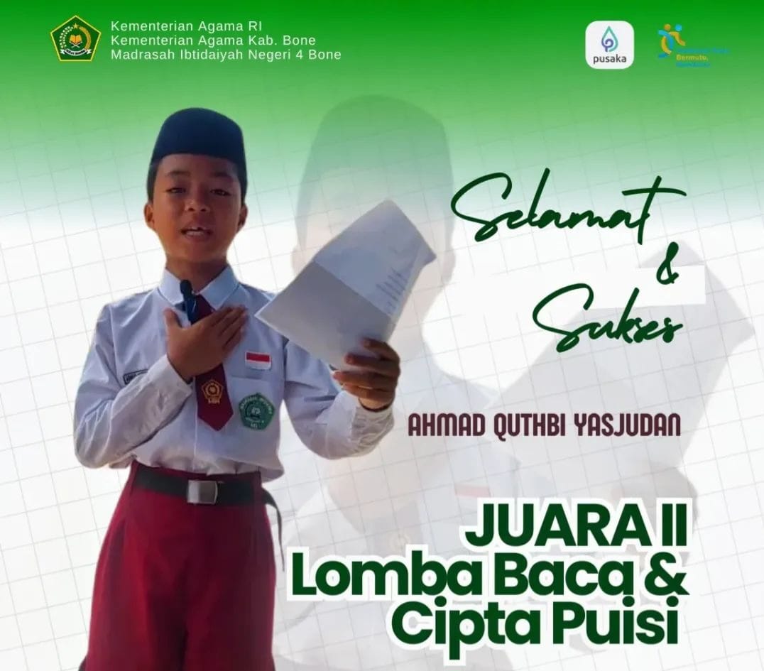 Penampilan terbaik Ahmad Qutbi yang mengantarkan MIN 4 Bone meraih prestasi gemilang.