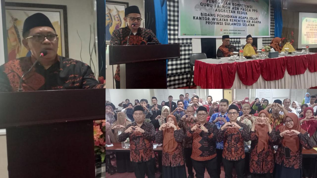 Kemenag Sulsel Beri Penguatan Kompetensi Guru Pendidikan Agama Islam Non ASN