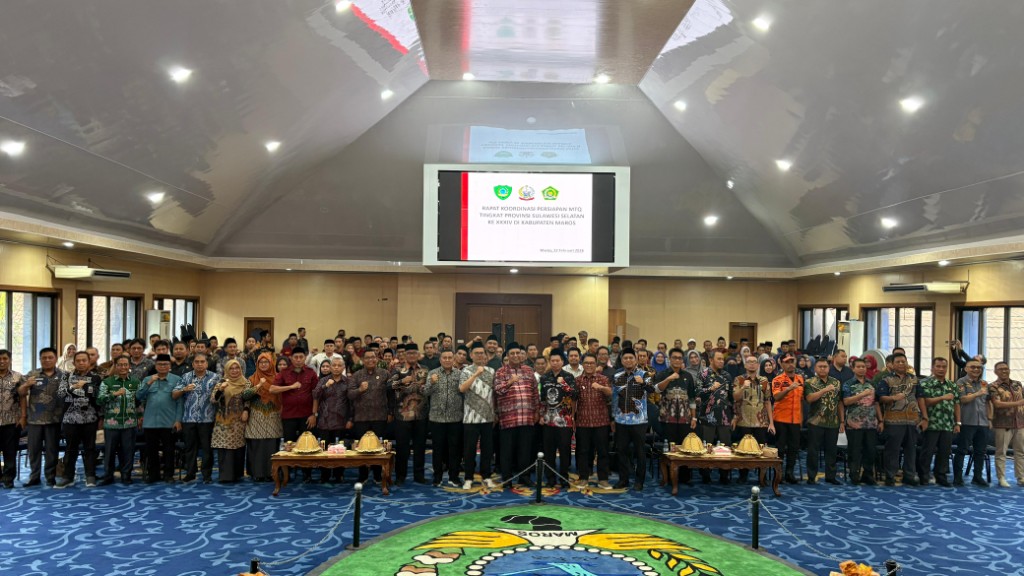 Pasca Rakor persiapan MTQ ke-34 Sulsel 2026 di Ruang Pola Kantor Bupati Maros. (Foto: Vicha)