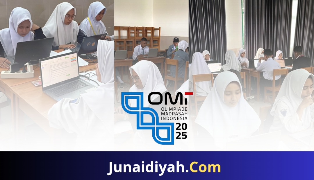 Kepala Madrasah, Mastati Suhardy yang ikut memantau jalannya OMI, optimis santri yang ikut lomba akan mampu bersaing dengan siswa dari madrasah/sekolah umum lainnya