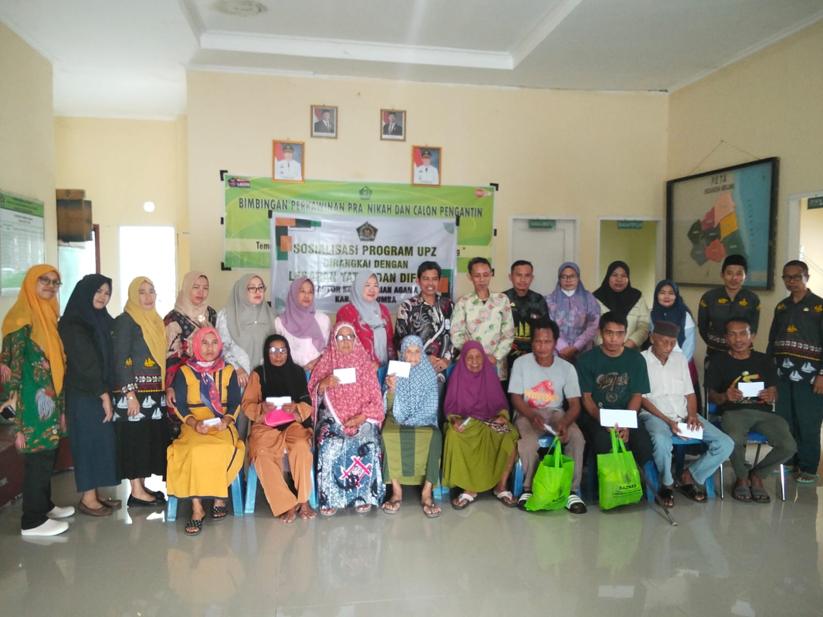 Kepala Seksi Penyelenggaraan Zakat dan Wakaf (Penzawa) Kemenag Bulukumba, Muhammad Ramli dalam kegiatan Labaran Yatim dan Difabel