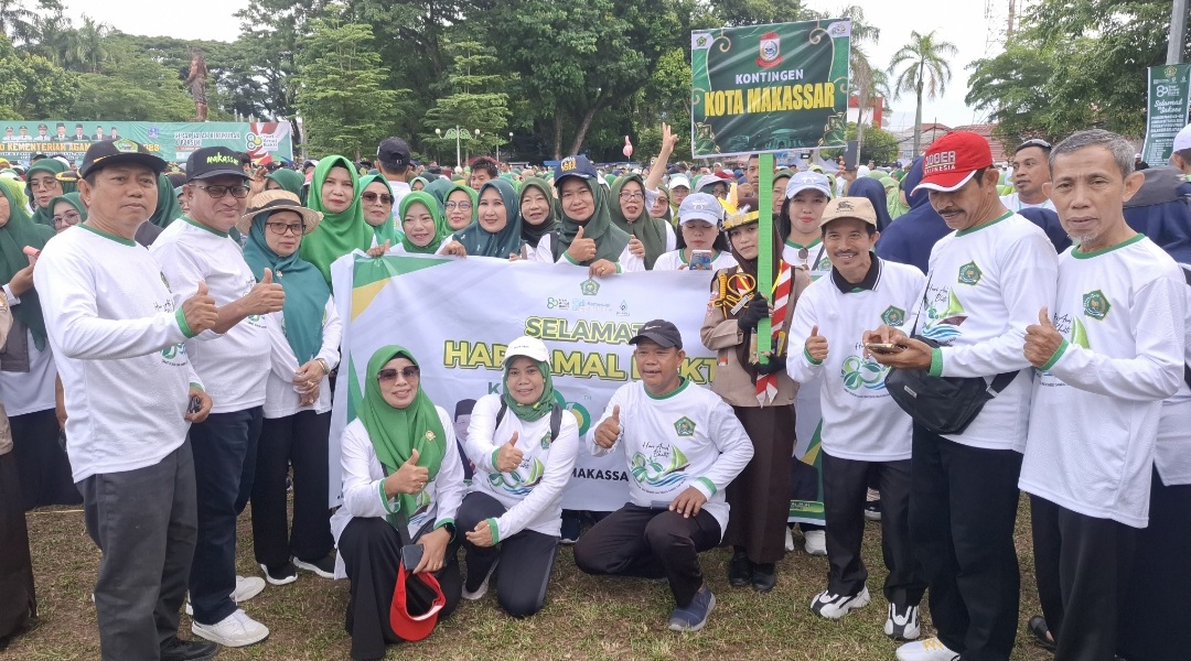 HAB ke-80 Kemenag RI: 2.000 ASN Kemenag Kota Makassar Ikuti Gerak Jalan Kerukunan di Bone